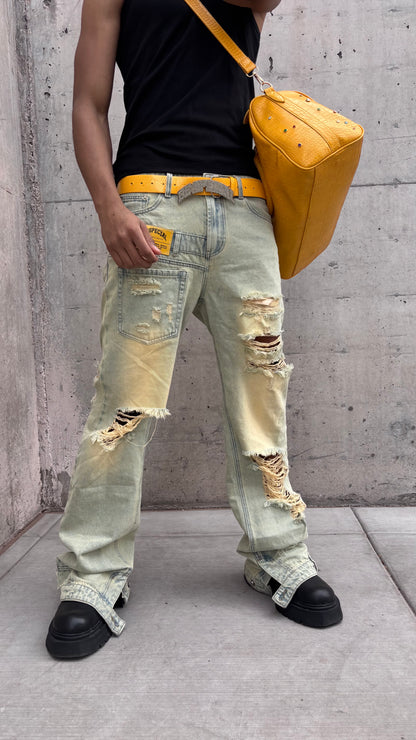 Leather Rhinestone Duffle