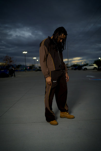 Off The Clock Mocha Nylon Pants