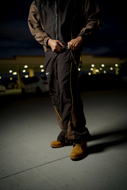 Off The Clock Mocha Nylon Pants