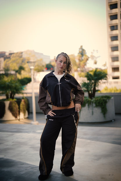 Off The Clock Mocha Nylon Pants