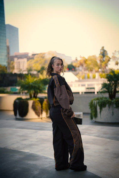 Off The Clock Mocha Nylon Pants
