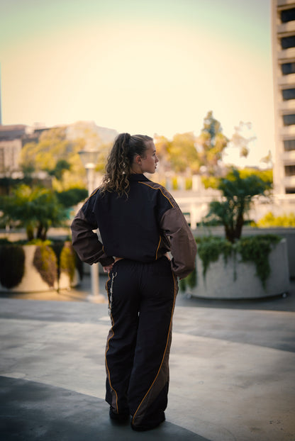 Off The Clock Mocha Nylon Pants