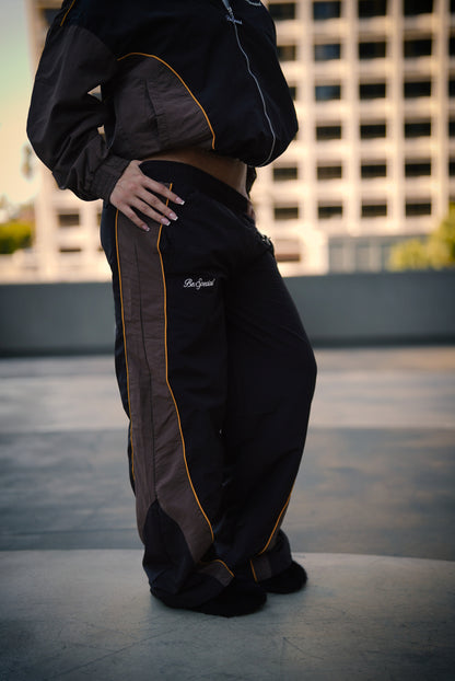 Off The Clock Mocha Nylon Pants