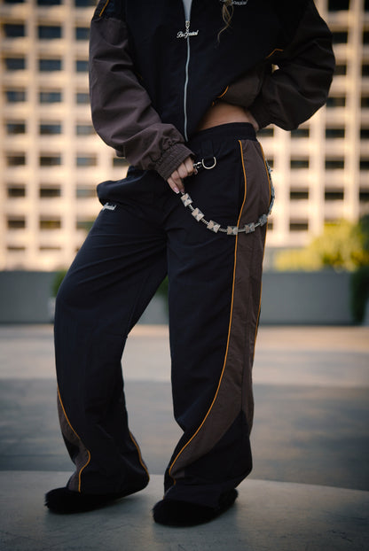 Off The Clock Mocha Nylon Pants