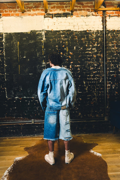 Split Decision Denim Shorts