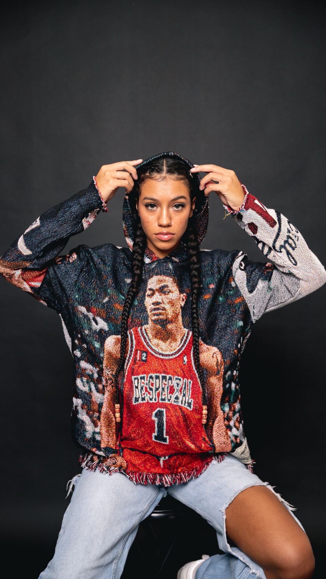 D. Rose Tapestry Hoodie